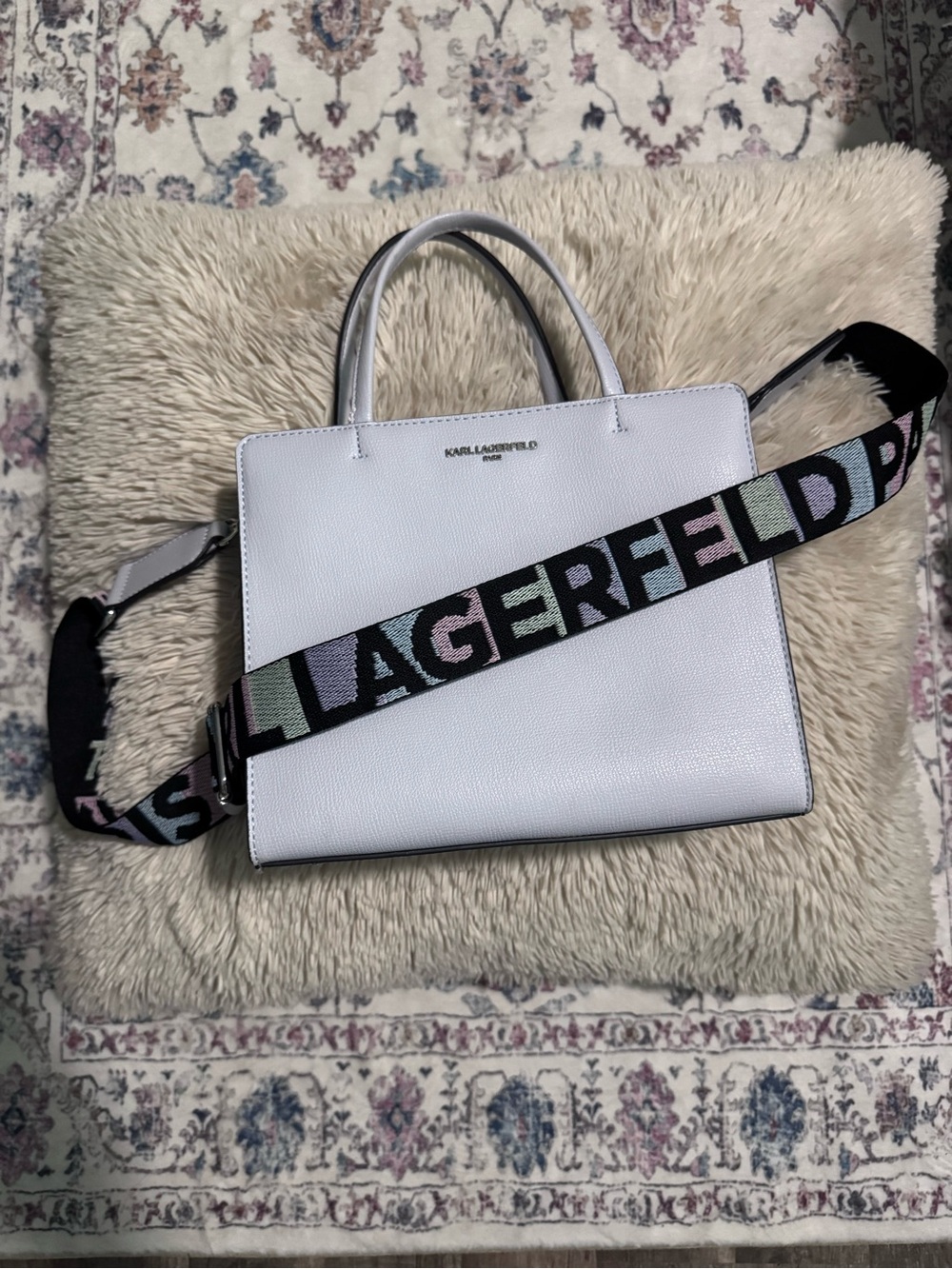Karl Lagerfeld Purple Tote with Branded Strap ✨Never Used✨